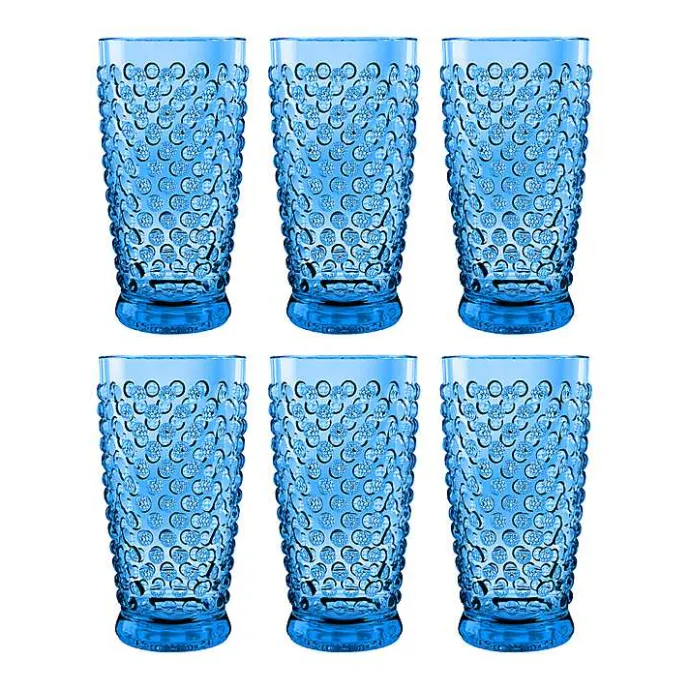 Discount Kirklands Home Beaded Acrylic Tumbler Glasses, Set of 6 Blue