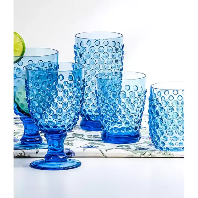 Discount Kirklands Home Beaded Acrylic Tumbler Glasses, Set of 6 Blue
