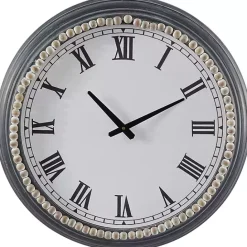 Sale Kirklands Home Blue Beaded Roman Numeral Clock