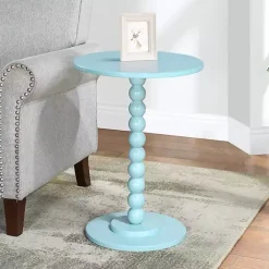 Clearance Kirklands Home Beaded Spindle Accent Table Blue