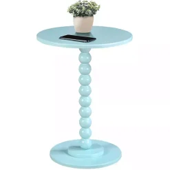 Clearance Kirklands Home Beaded Spindle Accent Table Blue