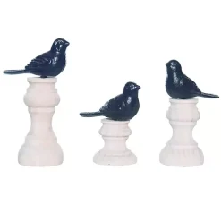 Kirklands Home Bird Figurines, Set of 3 Blue