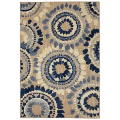 Best Kirklands Home Blue Bliss Bay Outdoor Area Rug, 7x10