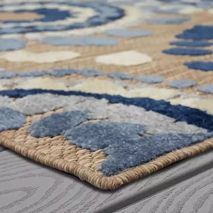 Best Kirklands Home Blue Bliss Bay Outdoor Area Rug, 7x10