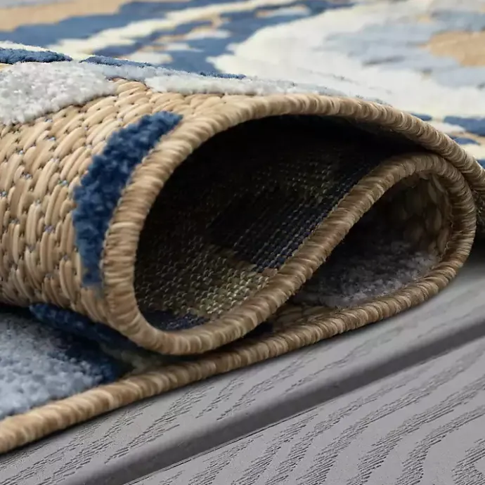 Best Kirklands Home Blue Bliss Bay Outdoor Area Rug, 7x10