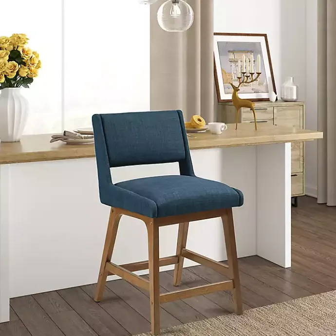 Best Kirklands Home Boomerang Modern Counter Stool Blue