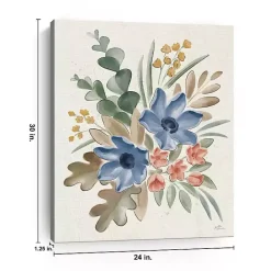 New Kirklands Home Blue Botanical Blend Canvas Art Print