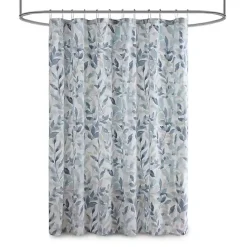 Outlet Kirklands Home Blue Botanical Microfiber Shower Curtain