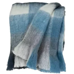 Best Kirklands Home Blue Buffalo Check Wool Handloomed Throw