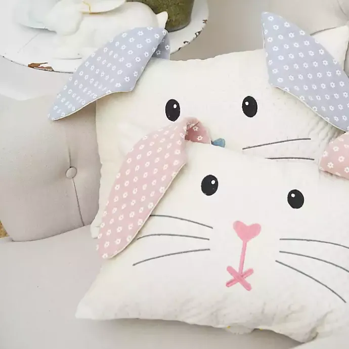 Clearance Kirklands Home Blue Bunny Face Pillow