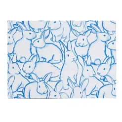 Discount Kirklands Home Blue Bunny Outline Placemats, Set of 6