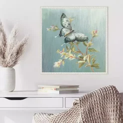 Clearance Kirklands Home Blue Butterfly Framed Canvas Art Print