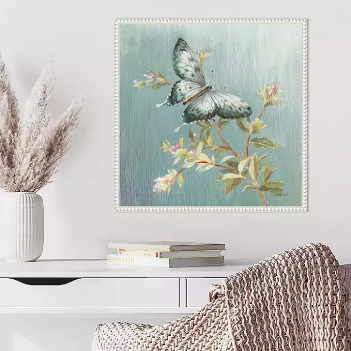 Clearance Kirklands Home Blue Butterfly Framed Canvas Art Print