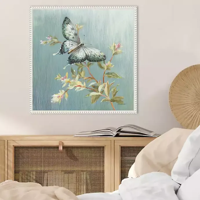 Clearance Kirklands Home Blue Butterfly Framed Canvas Art Print