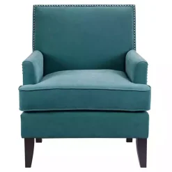 Clearance Kirklands Home Carlton Accent Chair with Nailhead Trim Blue