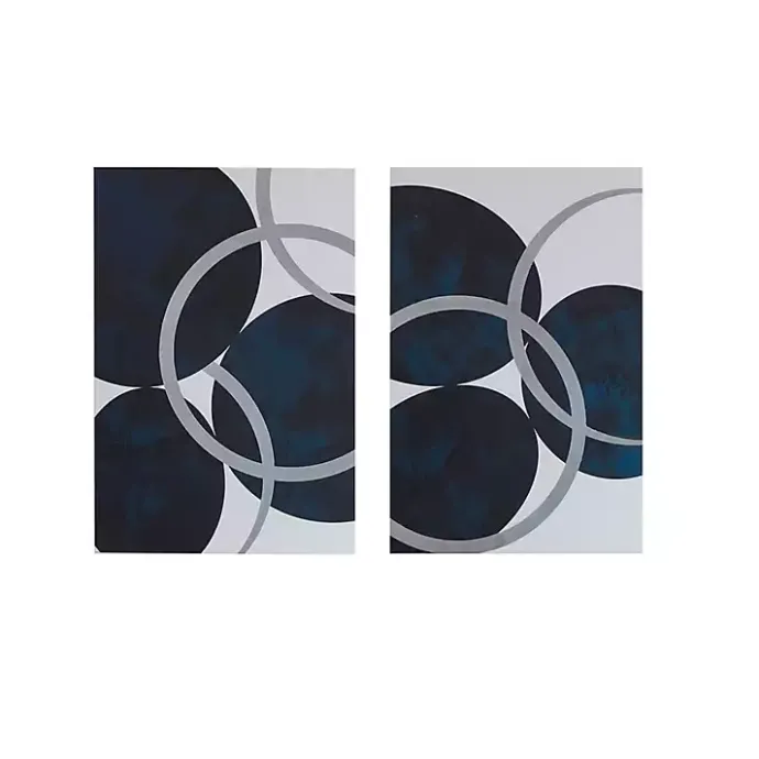 Discount Kirklands Home Blue Celestial Orbit Canvas Art Prints, Set of 2