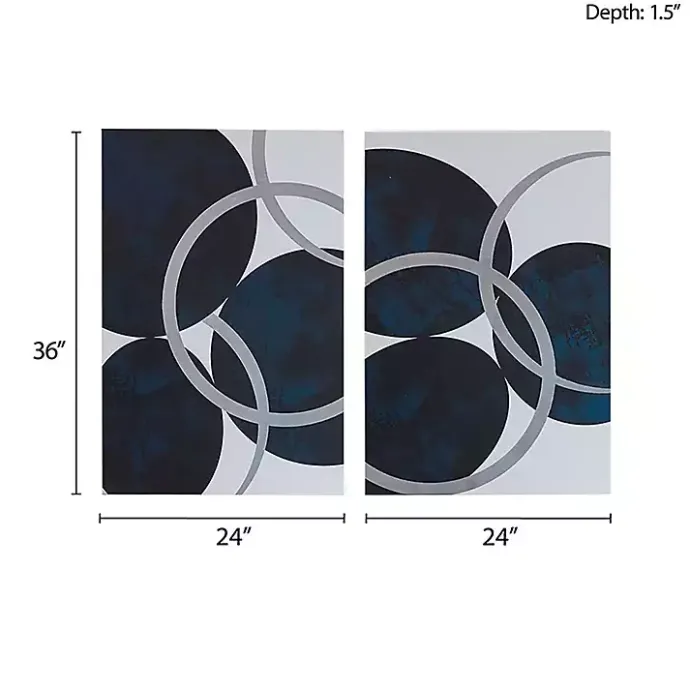 Discount Kirklands Home Blue Celestial Orbit Canvas Art Prints, Set of 2