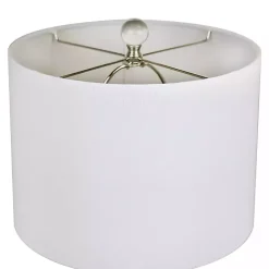 Best Kirklands Home Blue Ceramic Embossed Spiro Table Lamp White