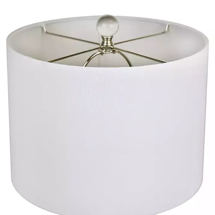 Best Kirklands Home Blue Ceramic Embossed Spiro Table Lamp White