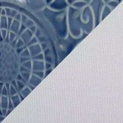 Best Kirklands Home Blue Ceramic Embossed Spiro Table Lamp White