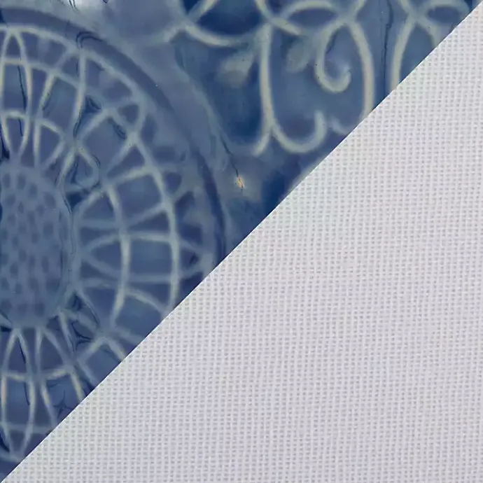 Best Kirklands Home Blue Ceramic Embossed Spiro Table Lamp White