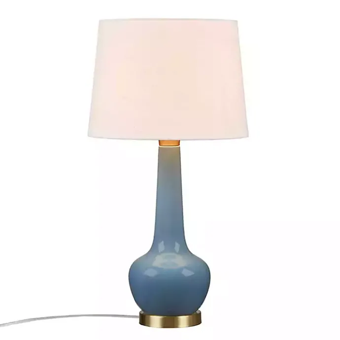 Clearance Kirklands Home Ceramic Zazie Table Lamp Blue