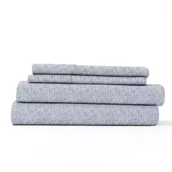 Clearance Kirklands Home Chambray 4-pc. California King Sheet Set Blue