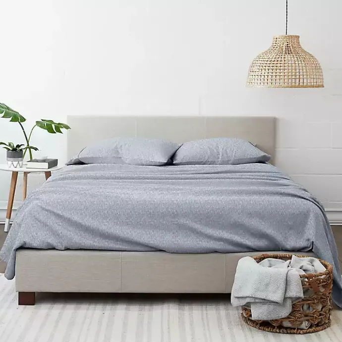 Sale Kirklands Home Chambray 3-pc. Twin Sheet Set Blue