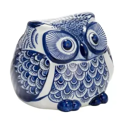 Hot Kirklands Home Blue Chinoiserie Owl Figurine