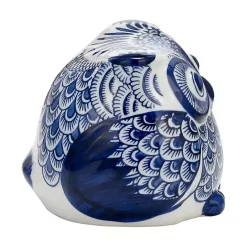 Hot Kirklands Home Blue Chinoiserie Owl Figurine