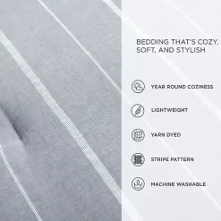 Discount Kirklands Home Classic Stripe 3-pc. Full/Queen Comforter Set Blue