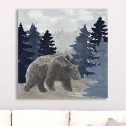 Kirklands Home Blue Cliff Mountains Bear I Canvas Art Print