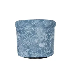 Kirklands Home Coastal Bonnie Swivel Accent Chair Blue