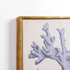 New Kirklands Home Blue Coral Framed Canvas Art Prints, Set of 2