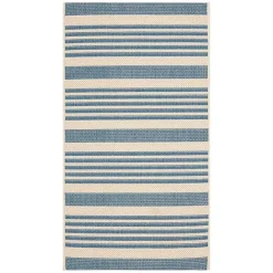 Best Kirklands Home Courcy Transitional Outdoor Accent Rug Blue