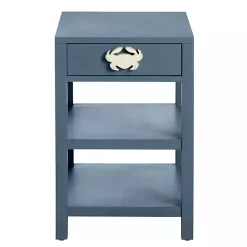 Kirklands Home Crab Accent Table Blue