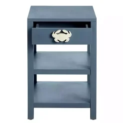 Kirklands Home Crab Accent Table Blue