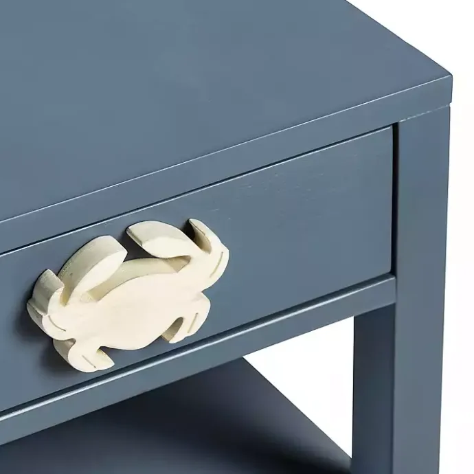 Kirklands Home Crab Accent Table Blue