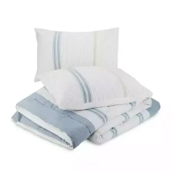 New Kirklands Home Cream Mason King 3-pc. Comforter Set Blue
