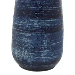 Kirklands Home Crosshatch Triple Handle Ceramic Vase, 17 in. Blue