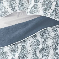 Best Kirklands Home Blue Damask Reversible 2-pc. Twin Quilt Set