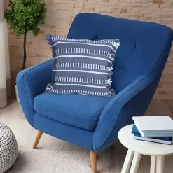 Sale Kirklands Home Blue Dash Stripe Indoor/Outdoor Pillow