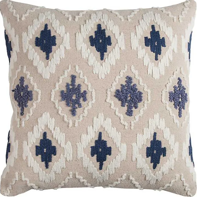 Outlet Kirklands Home Diamond Textured Pillow Blue