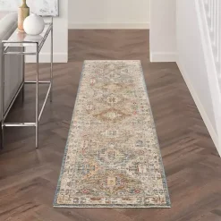 Sale Kirklands Home Blue Distressed Medallion Runner, 2x10 Multi