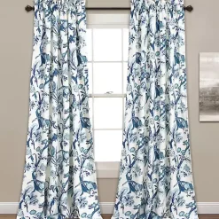 Clearance Kirklands Home Blue Dora Curtain Panel Set, 84 in.