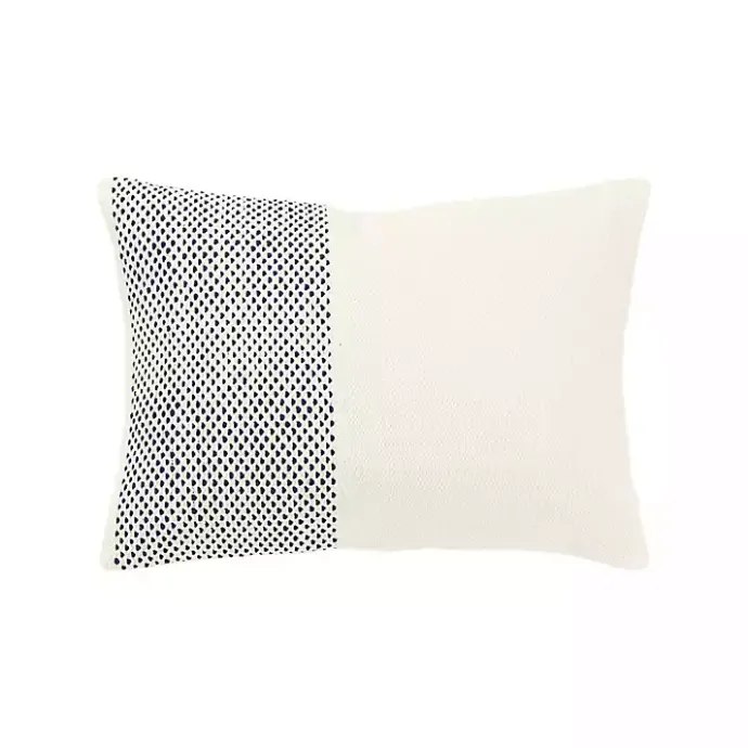 Kirklands Home Blue Dotted Colorblock Throw Pillow