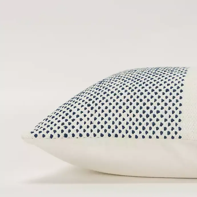 Kirklands Home Blue Dotted Colorblock Throw Pillow