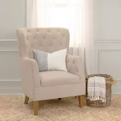 Kirklands Home Blue Dotted Colorblock Throw Pillow