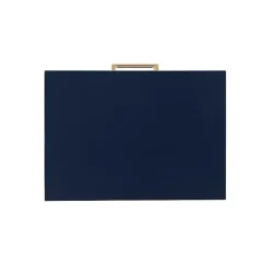 Outlet Kirklands Home 2-Drawer Nightstand with Gold Hardware Blue