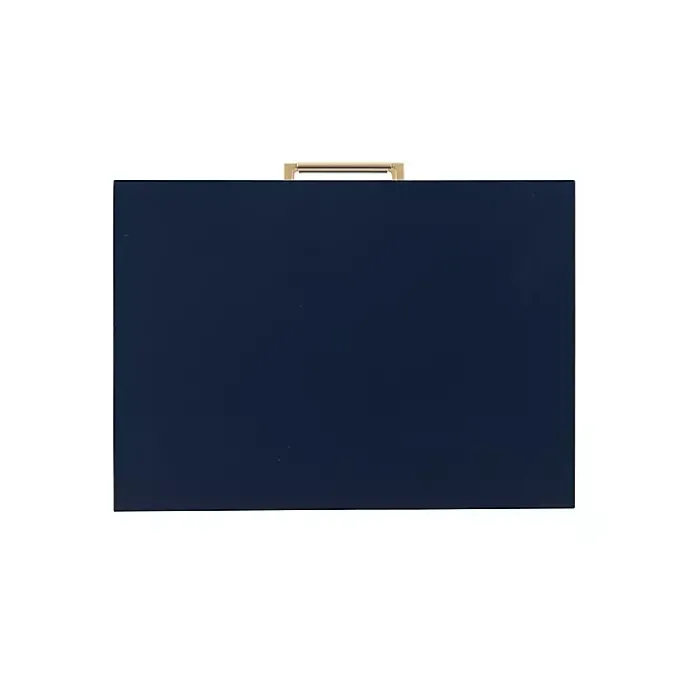 Outlet Kirklands Home 2-Drawer Nightstand with Gold Hardware Blue